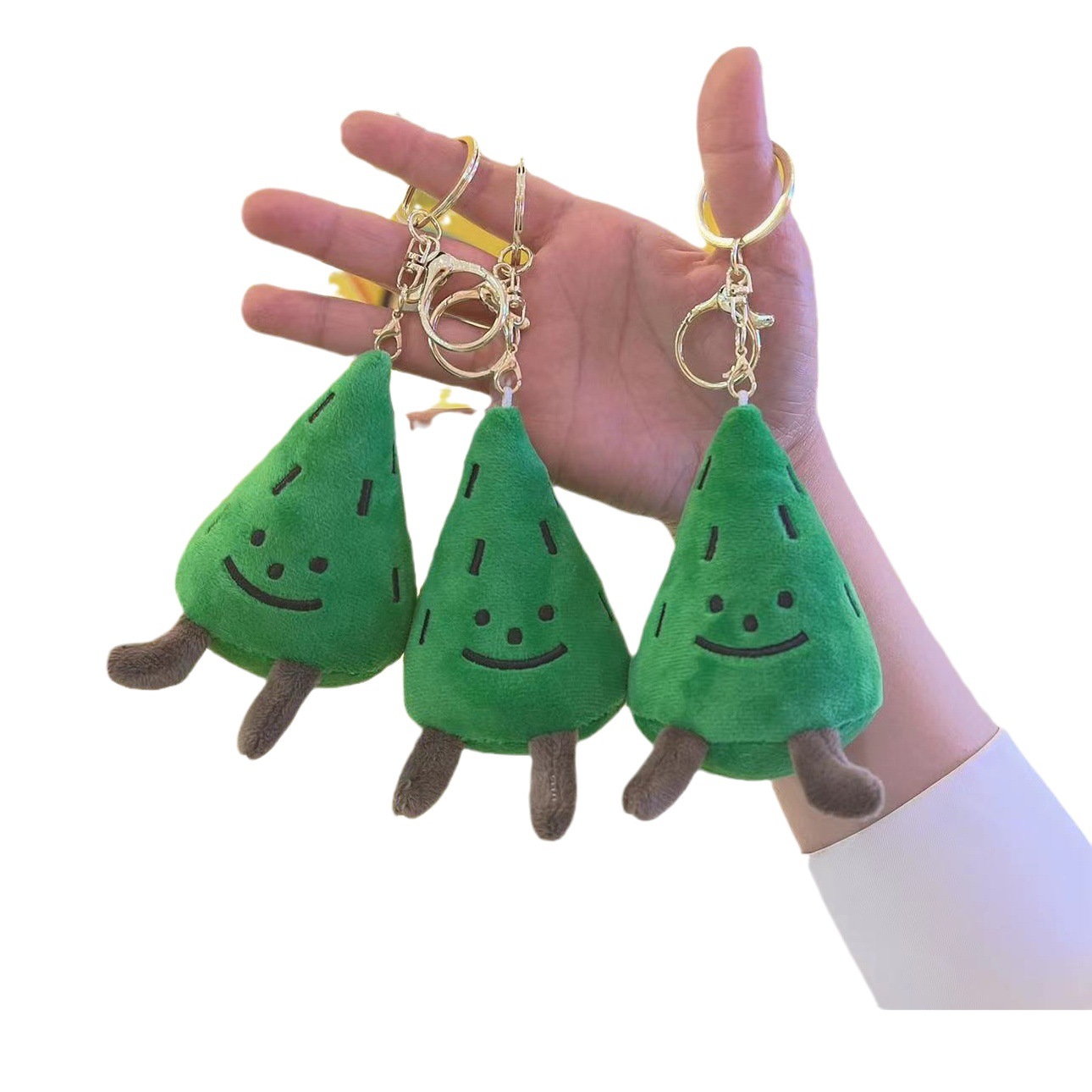 Colgante de árbol de Navidad transfronterizo pequeño mini árbol de Navidad colgante de felpa muñeca de peluche de juguete decoraciones de Navidad