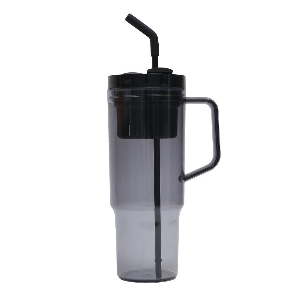 Taza de coche de comercio exterior transfronteriza de 40oz Taza de plástico gigante Juego de tres piezas con pajita Taza de agua de gran capacidad y alto valor