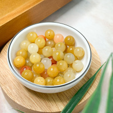 新疆天然金丝玉散珠配件珠子手工串珠材料圆珠南瓜珠莲花珠算盘珠