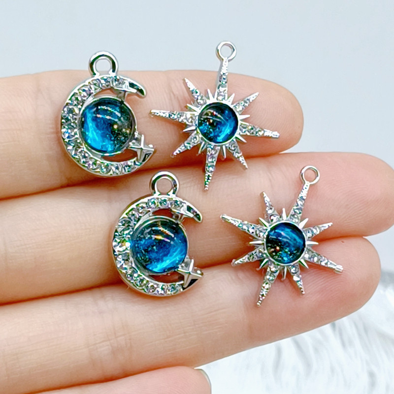 Starry Sky Micro-Paved Zircon Pendant DIY Jewelry Earrings Necklace Bracelet Accessories Wholesale Jewelry Stylish