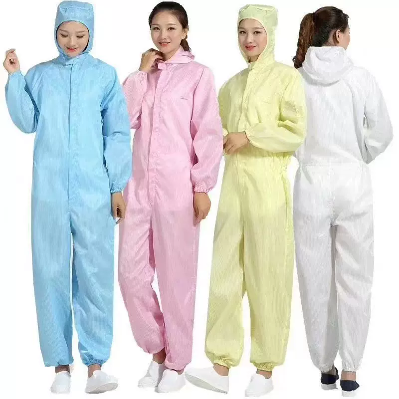 防静电服食品厂工作服连体式防尘防静电连体衣无尘车间衣服