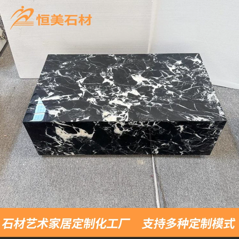 Фабричная индивидуальная коробка для кофейного стола из мрамора, роскошный камень для гостиной, виллы, квартиры, напольный.
