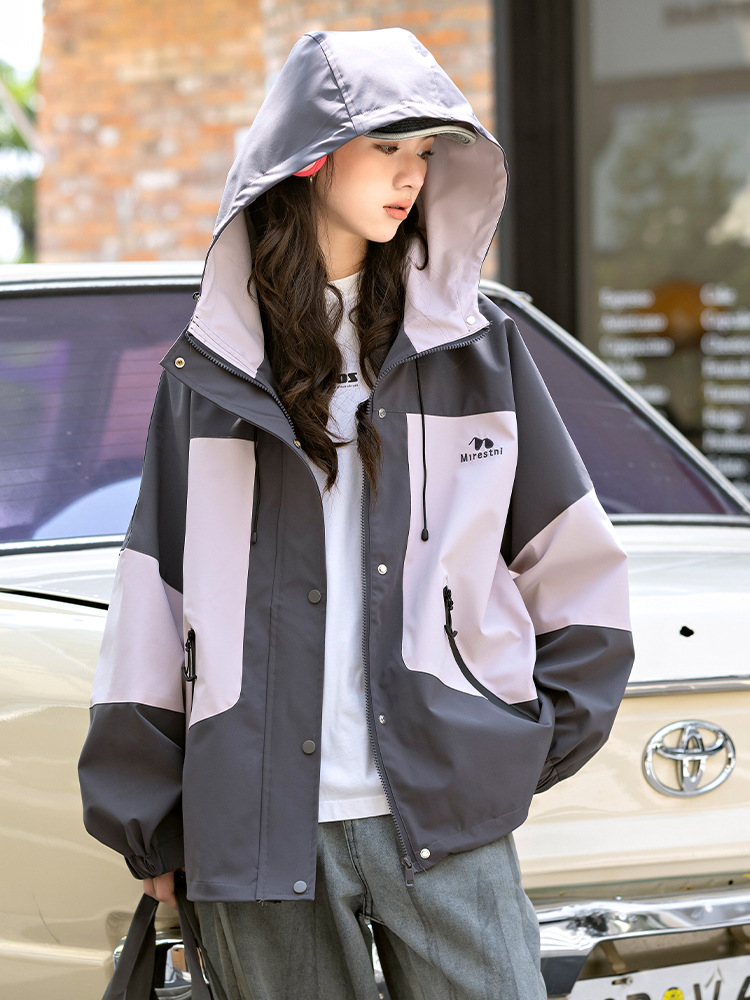 Niñas 2024 abrigos de otoño niños grandes nuevos primavera y otoño chaqueta de trabajo chaqueta de brisa de estudiantes jóvenes chaqueta suelta