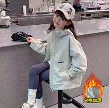 品质原创大量现货三色冲锋衣外套2025女童新品秋季外套