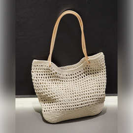 蜡线编织包包女海边挎包腋下包bag针织包妈咪包通勤布包手提包ins