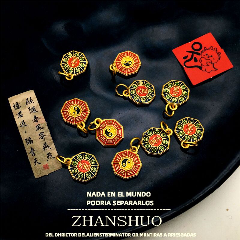 New DIY Ancient Sand Gold Tai Chi Bagua Pendant Bracelet Necklace Pendant Zinc Alloy Matte Gold Jewelry Accessories New DIY Ancient Sand Gold Tai Chi Bagua Pendant Bracelet Necklace Pendant Zinc Alloy Matte Gold Jewelry Accessories