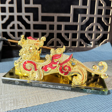 汽车摆件合金貔貅 创意香水座车载彩绘三尾貔貅 车内装饰厂家直销