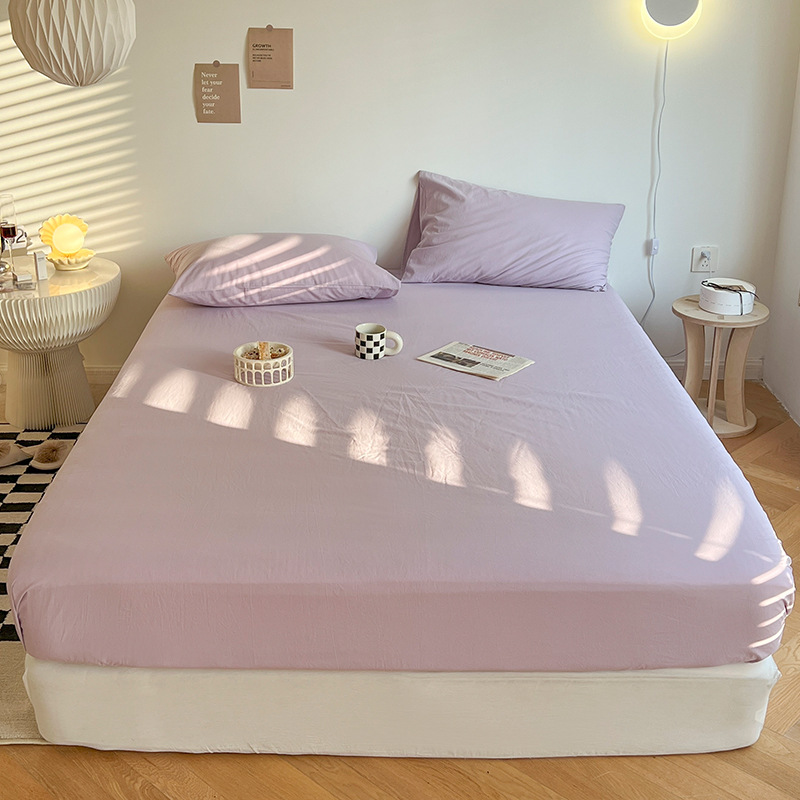 Cubierta de cama de algodón lavado de algodón de clase A, cubierta protectora de colchón de verano de una sola pieza, sábana todo incluido, fijación antideslizante