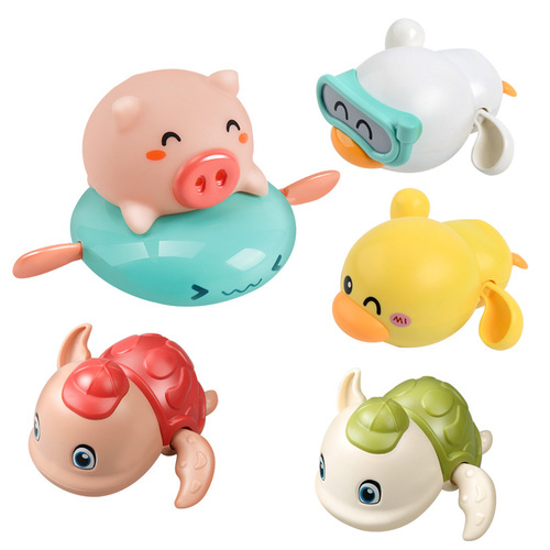 Baby bath toy baby bathroom splashing little yellow duck children's bath shower spring swimming turtle toy