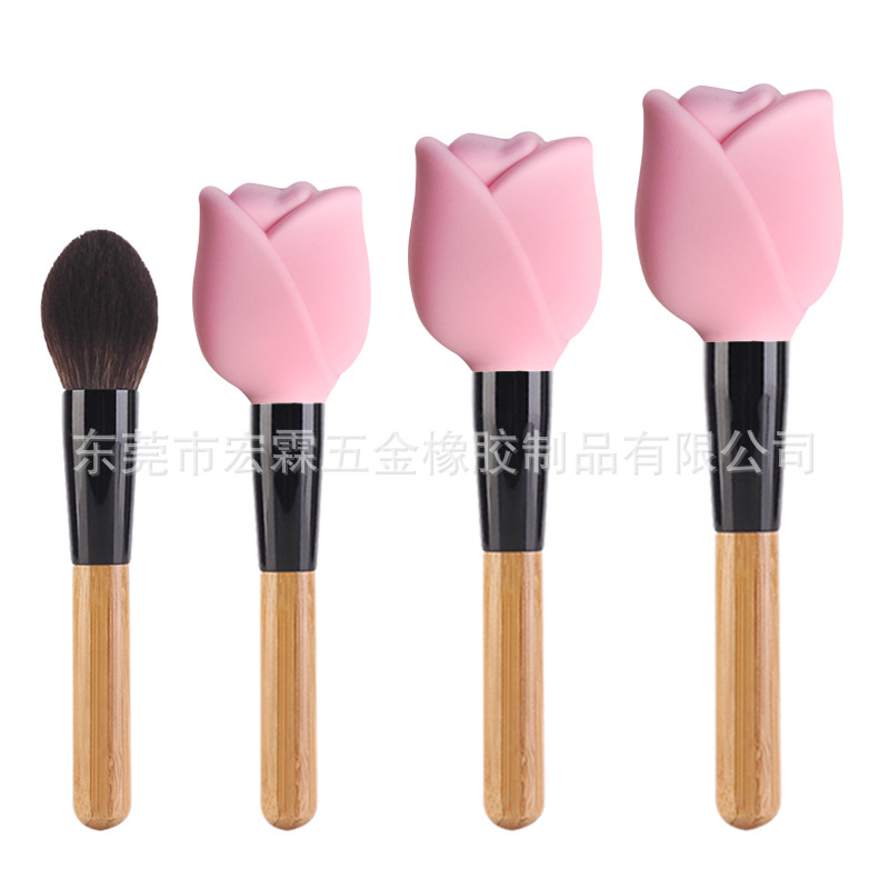 로즈 핑크 벌크 세트* 메이크업 브러쉬 더스트 커버