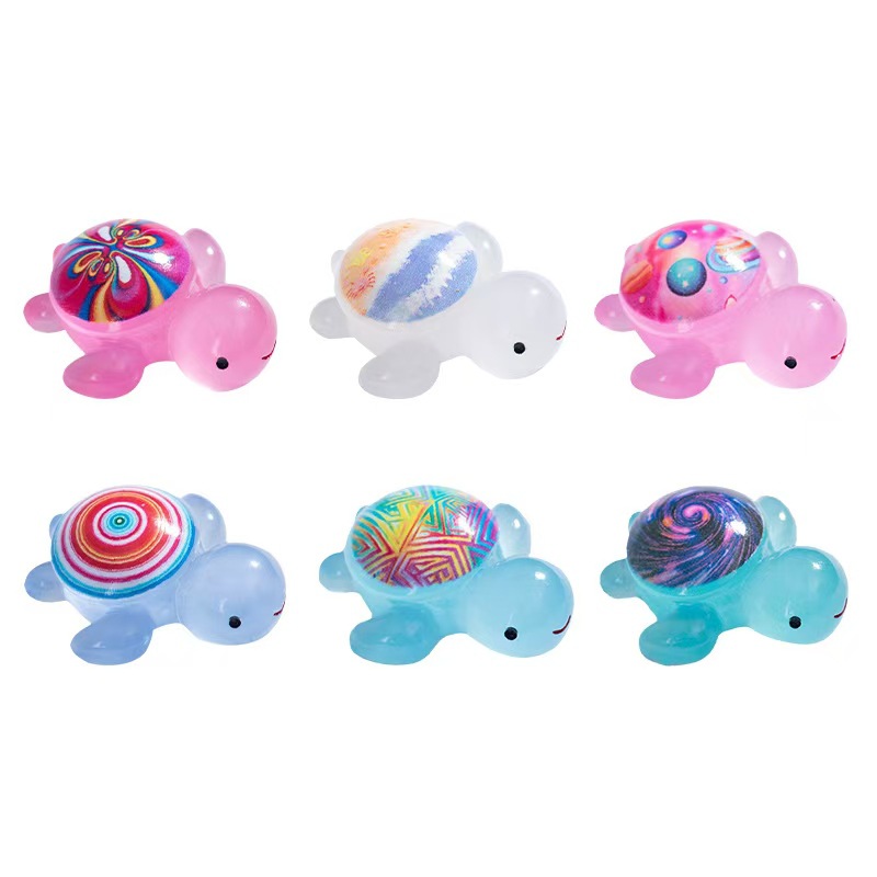 (2개) 마이크로 풍경 귀여운 빛나는 거북이 쌍 DIY 장식 블라인드 백 상자 걸이 액세서리 데스크탑 수지 작은 장식품