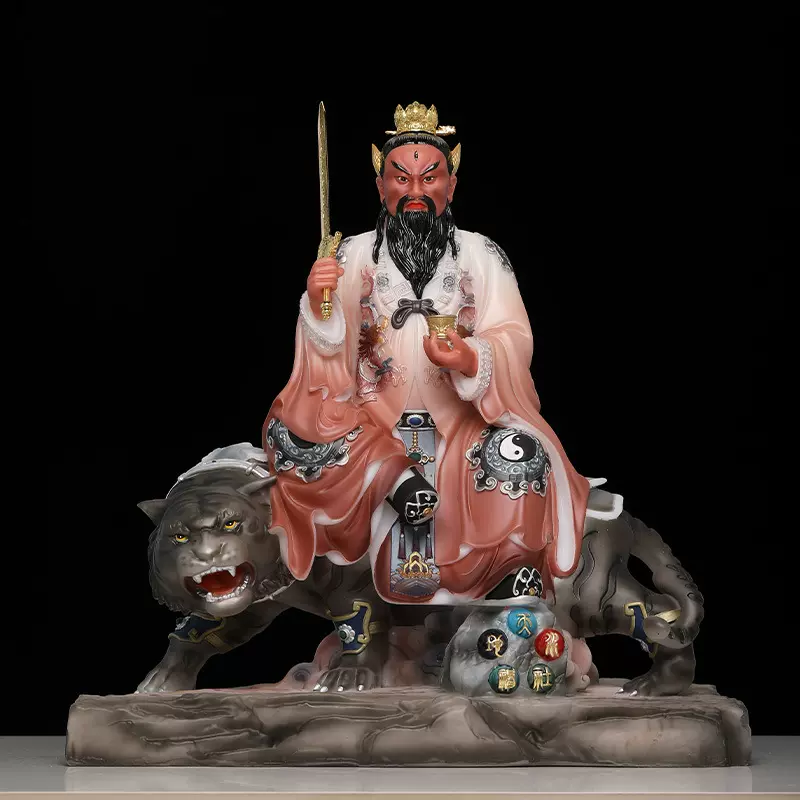 汉白玉龙虎山张天师神像张道陵寺庙佛像张真人供奉家用工艺品摆件