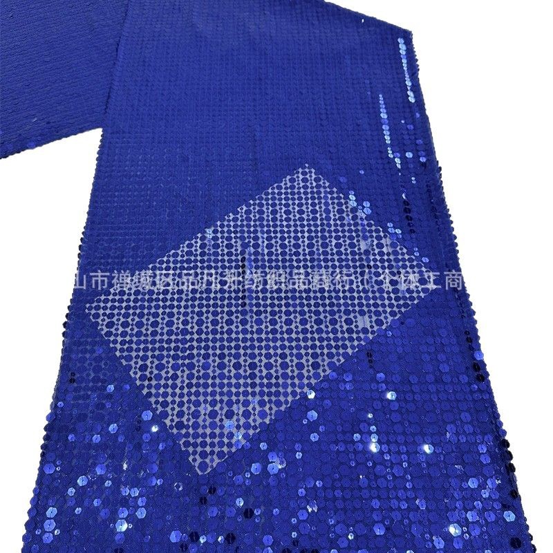 Ventas calientes de tamaño de diafragma de perlas de tela de tubo de diafragma hexagonal completo vestido de noche vestido de rendimiento tela de malla elástica