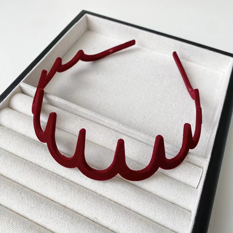 Otoño y invierno Meilade coreano retro estricto esponja cabeza de banda nueva variedad de terciopelo alto cráneo ancho banda de cabello mayorista