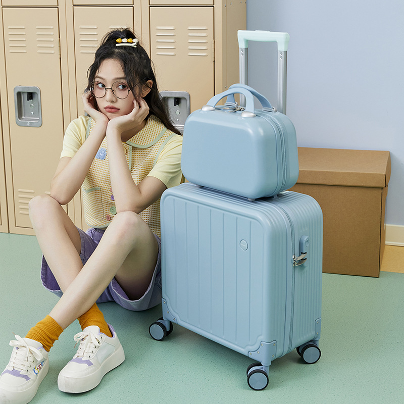 2024 nuevo maleta pequeña maleta de viaje para estudiantes de 20 pulgadas de alto valor rueda universal caja de trolley silenciosa al por mayor
