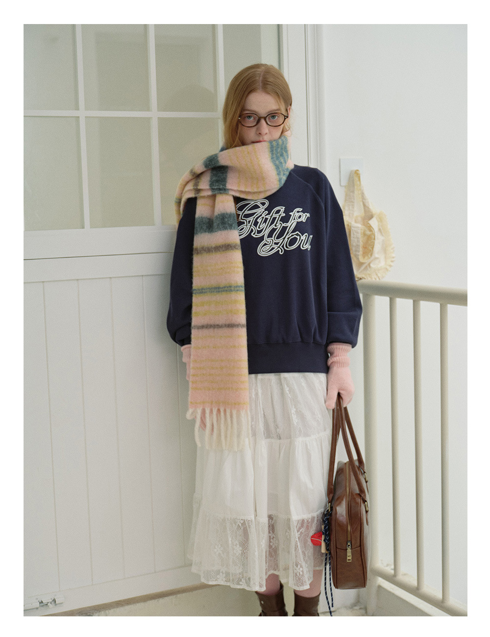 Der 2023 neue Saturn-Streifen aus Wollmischung des britischen Designers für den warmen Herbst- und Winterschal für Damen_voghion.com