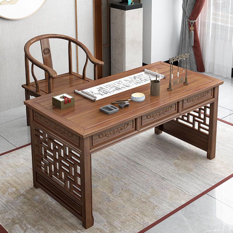 Chinese Style Pure Solid Wood Desk Chair with Drawer Home Set Traditional Chinese Medicine Center Diagnosis Table Antique Desk Calligraphy Writing Desk Chinese Style Pure Solid Wood Desk Chair with Drawer Home Set Traditional Chinese Medicine Center Diagnosis Table Antique Desk Calligraphy Writing Desk