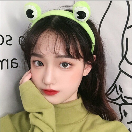 Internet Celebrity Face Wash Headband Frog Headband Autumn and Winter Hairband Selling Cute Makeup Mask Internet Celebrity Hairband