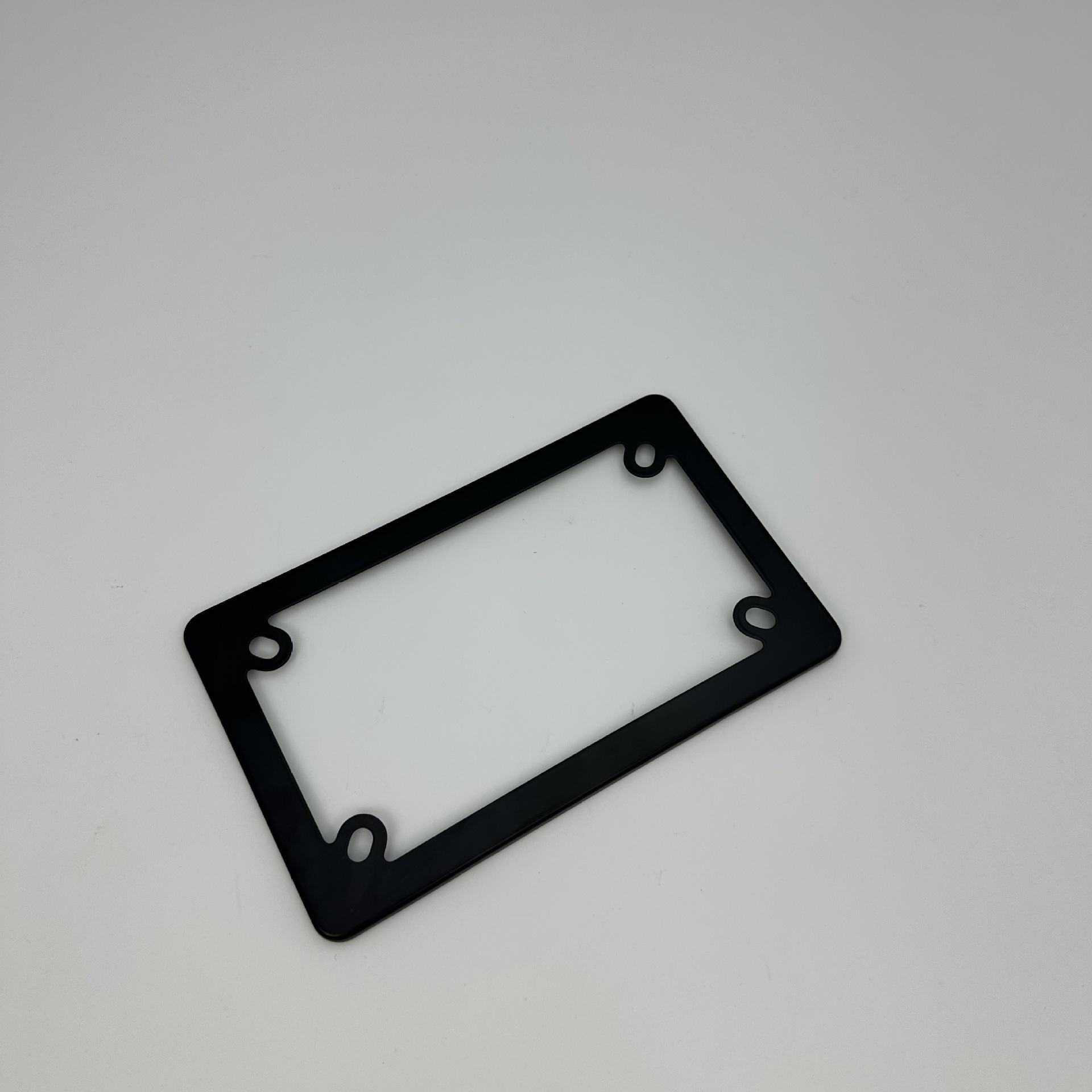 Cross-border US-standard black stainless steel motorcycle license plate holder, thickened US-standard motorcycle license plate frame