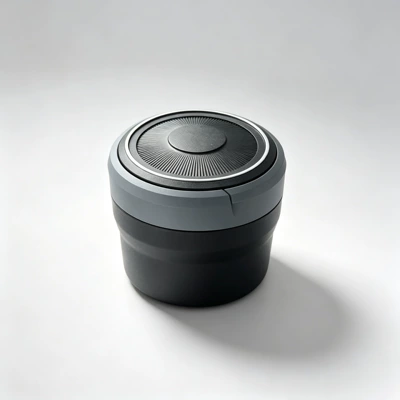 Creative pop-up lid ashtray Car ashtray - black-and-gray-belt-can-be-customized-with-a-logo-h75outer-diameter-77mm