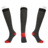 Black striped red heel