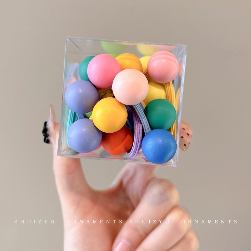 Papá Noel correa de goma para niños navideños vestido de cabello jardín de infantes bebé anillo de cabello de Navidad atmósfera accesorios