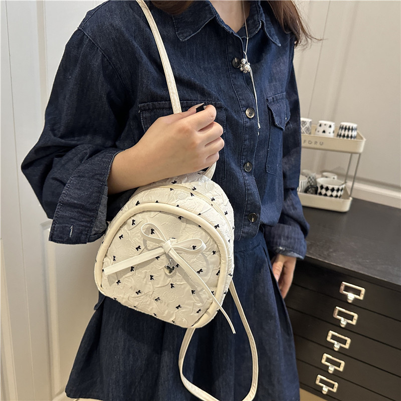 Fuchsia Summer Backpack with Bow, One-Shoulder Style, High-Quality Design by 其他