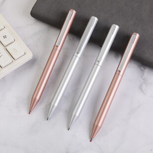 Rotating Metal Signature Pen Laser Logo Simple Business Office Gel Pen Company Annual Meeting Souvenir Ball Pen