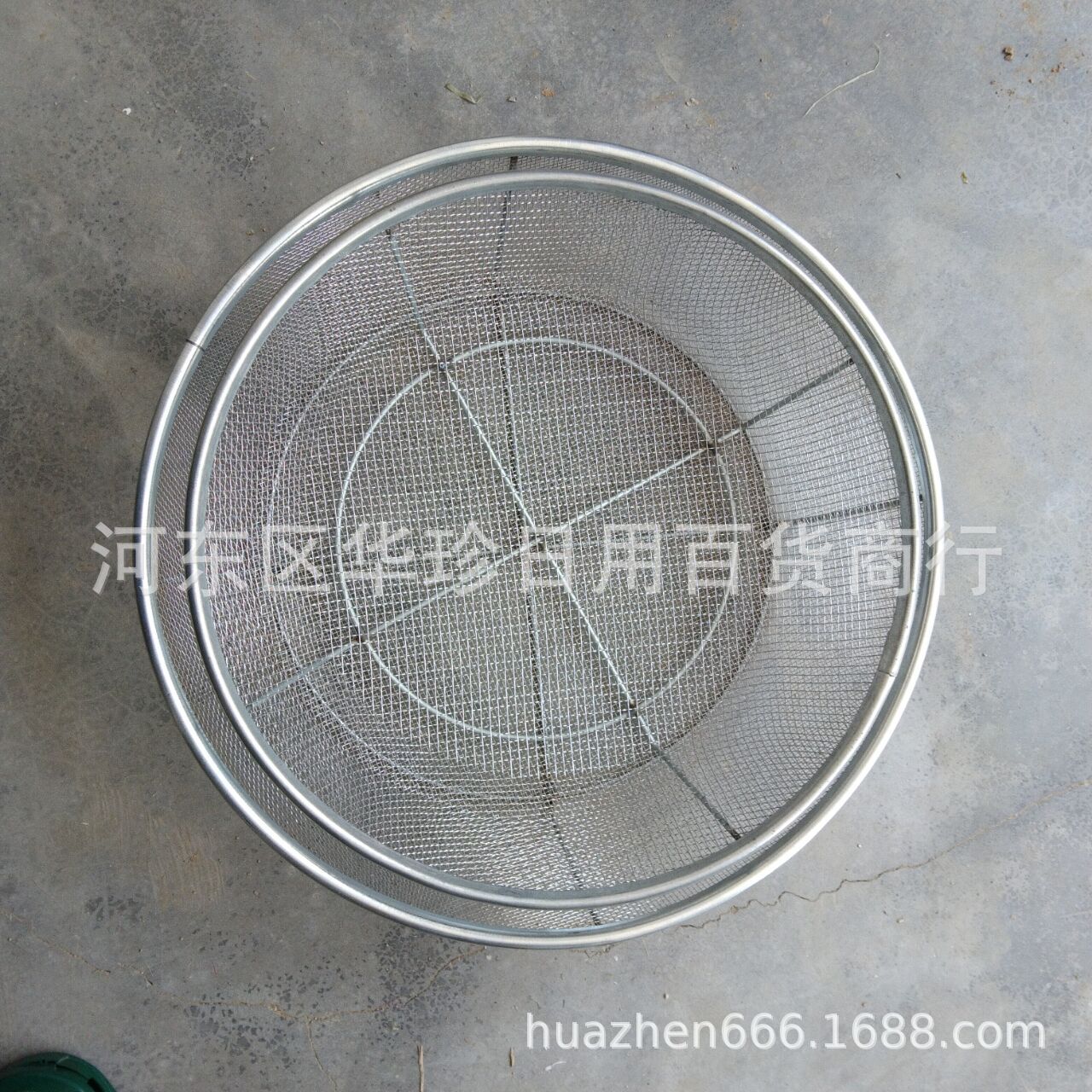 钢丝筛镀锌轧花筛圆筛大小孔分样筛10目6目4目圆形过滤铁筛子