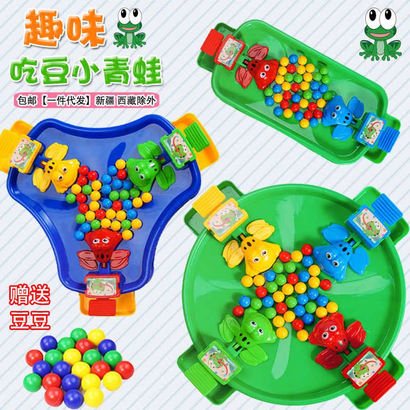 A generation of postage trembles frog eat beans parent-child interactive leisure desktop game hamster stall toys