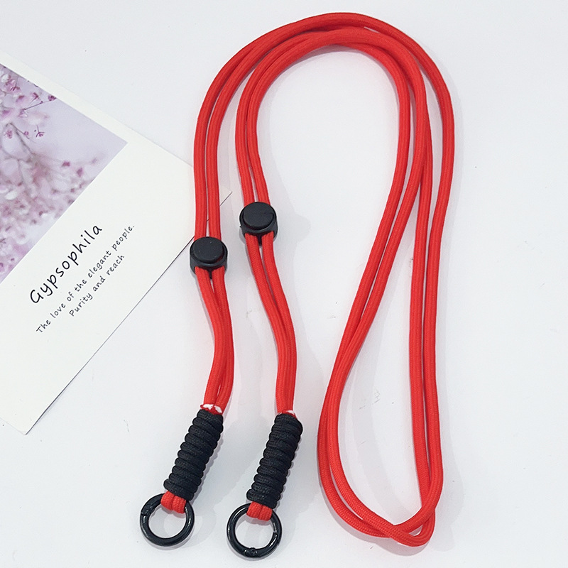 조정가능한 긴 밧줄-큰 빨간 밧줄 검은 매듭