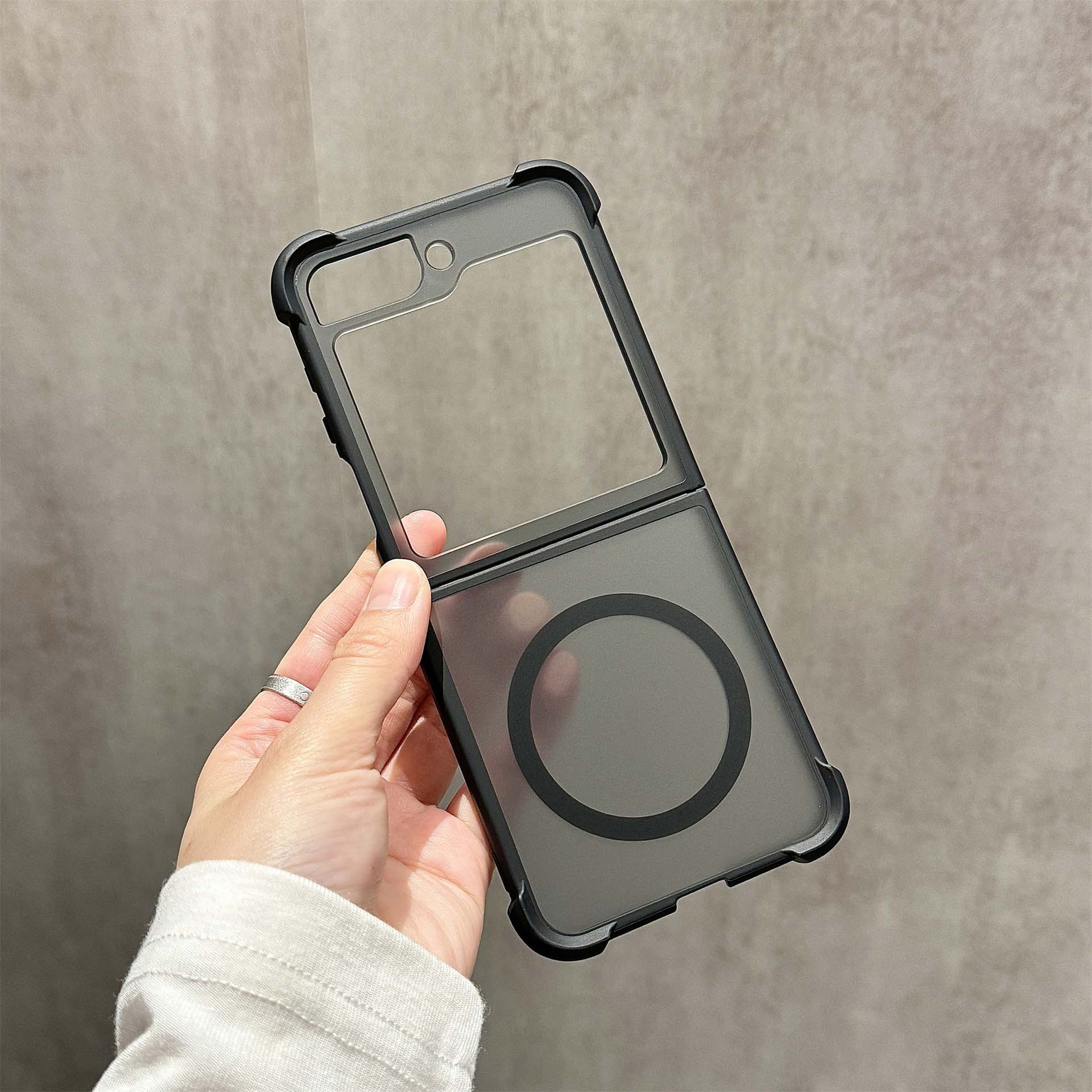 Matte Magnetic Phone Case For Samsung Z Flip 7 6 5 Foldable Case_voghion.com