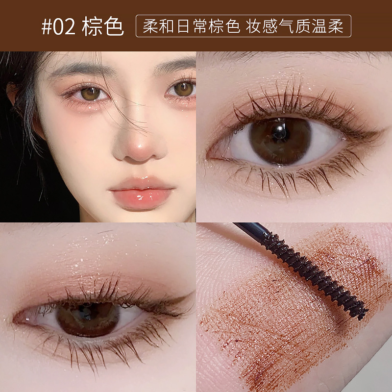 Mking pretty軽い羽の繊維の長い化粧のマスカラの自然な巻き上げは化粧の女性のネットの赤い同金に酔いにくいです。|undefined
