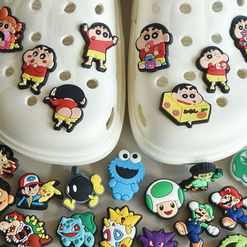 Customizado agujero de botón de zapato de PVC agujero de zapato decoración adorable pequeño nuevo panda accesorios DIY zapatos flores pueden dibujar la muestra personalizada