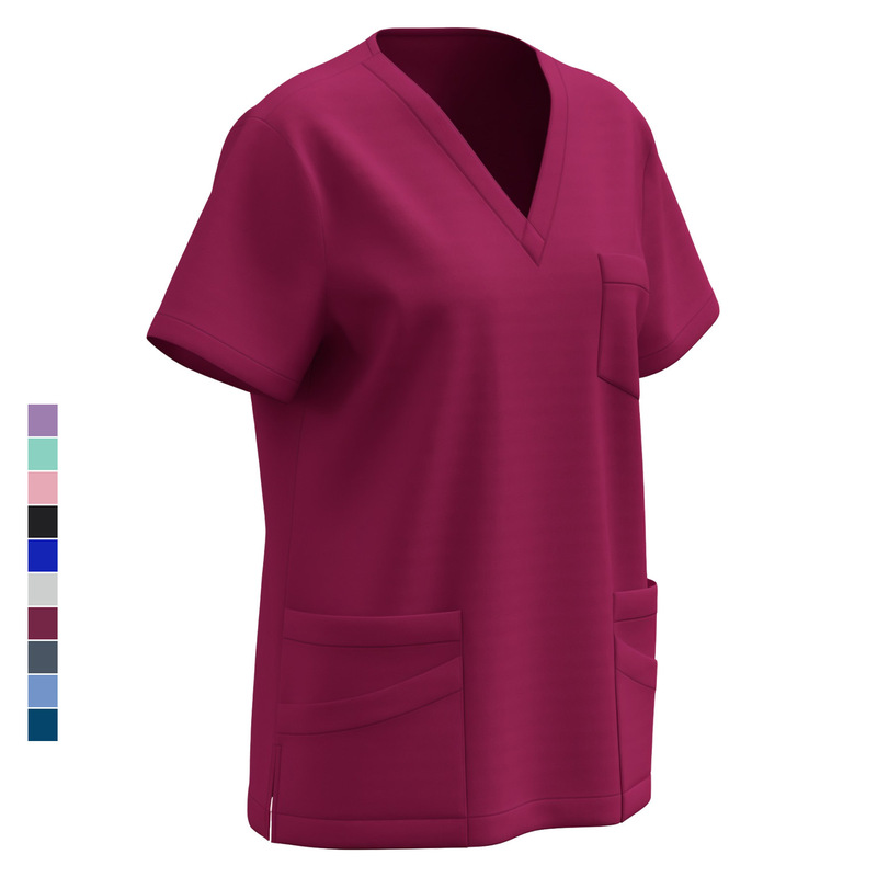 Foreign Trade Doctor Uniform V Neck Short-Sleeved T-Shirt Top European and American Nurse Uniform Female Medical Work Clothes Pet Hospital Hand Scrub Clothes