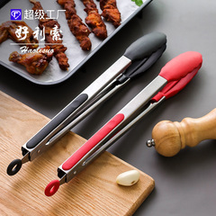 Surely Silicone Clips, High-Temperature Resistant Kitchen Anti-Scald Food Clips, BBQ Steak Clips, Stainless Steel Household