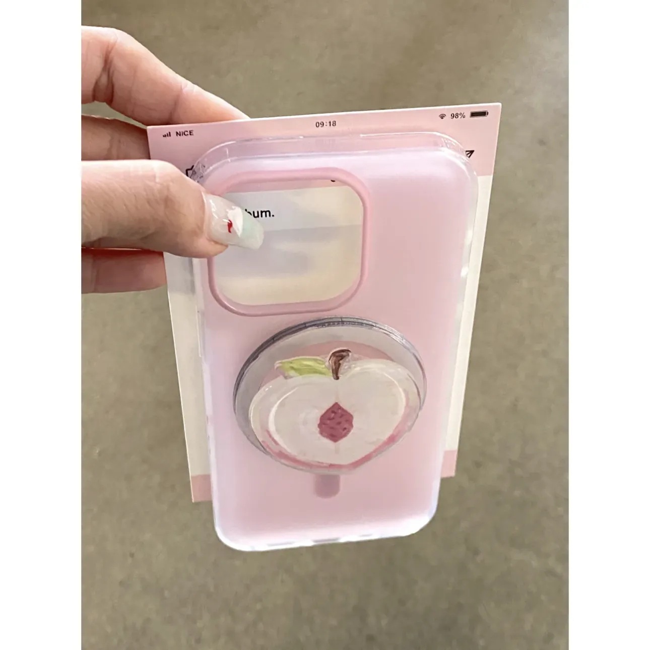 Plastic Resin Solid Color Spraying Cartoon Style Cute Phone Cases Phone Accessories display picture 2