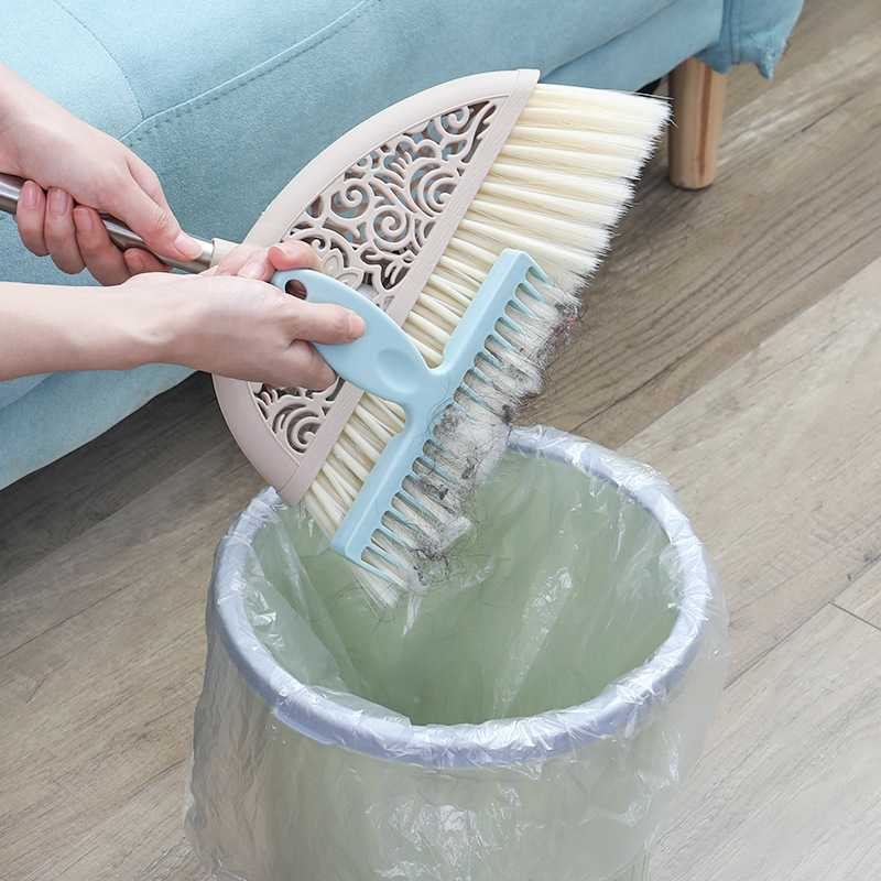 2024 Creative New Mop Cleaning Brush Broom Hair Removal Dust Removal Water Scraper Storage