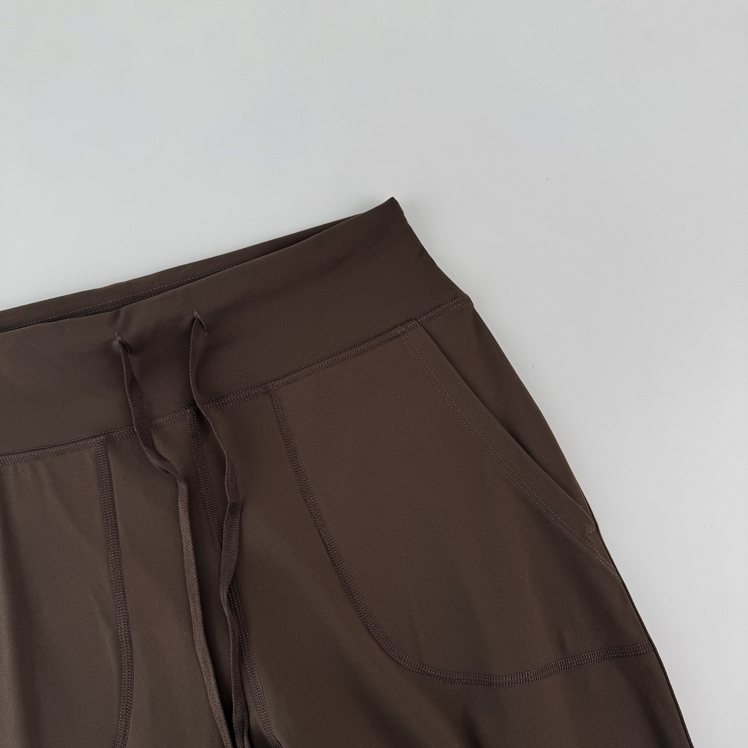 Pantalones de yoga de piernas anchas Throwback todavía de cintura alta, pantalones sueltos para mujeres