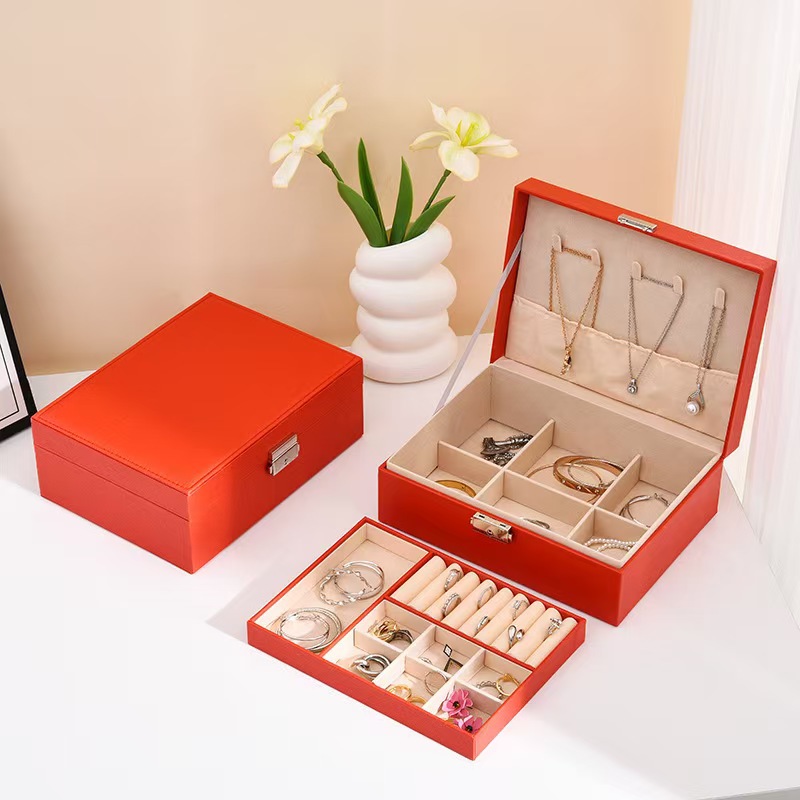 (Wholesale), capacious earrings, necklace, ring, jewelry, accessory, polyurethane storage box, Japanese storage system, (Physicals), simple and elegant design 2