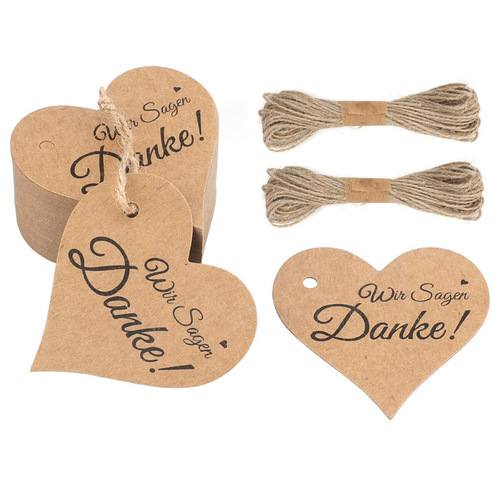 Cross-border Thank you appreciation for the first anniversary party engagement tag party thank you tags paper invitations