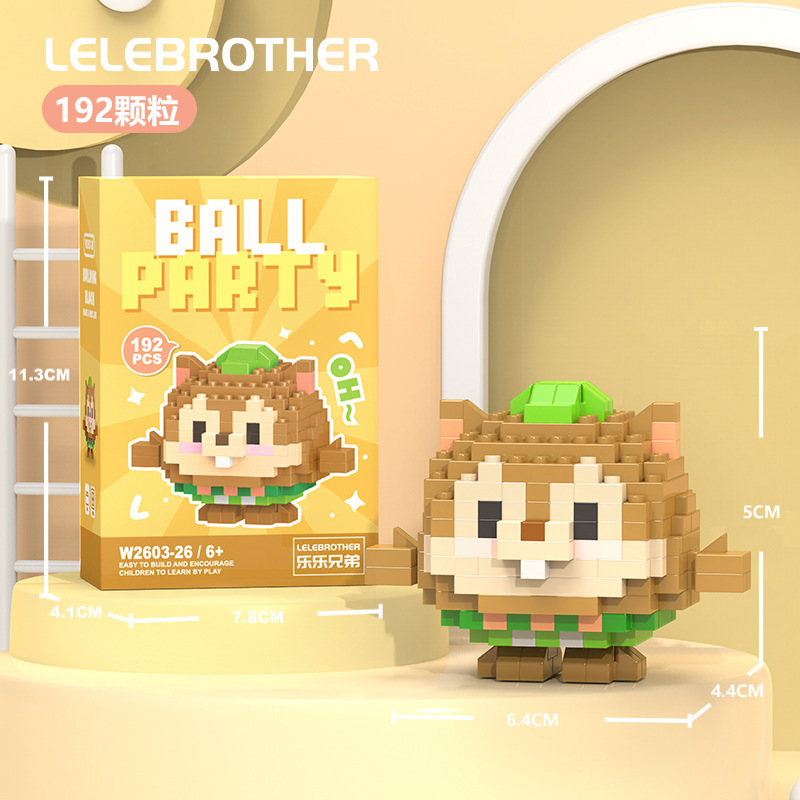 Compatible con muñeco de dibujos animados de huevo de animal de Lego, oso de fresa, bloques de construcción de Linna, juguetes educativos ensamblados para niños al por mayor