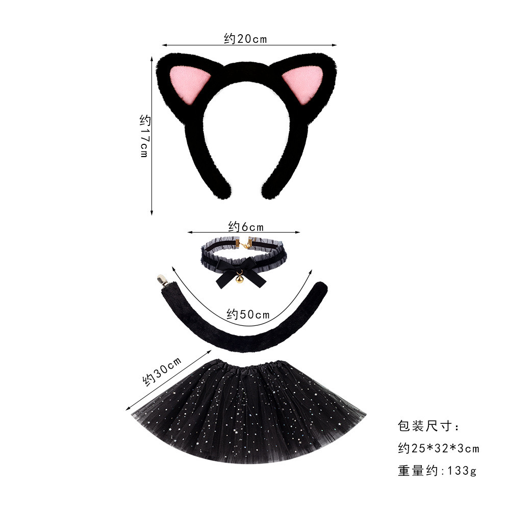 Diadema de Halloween estilo coreano, linda con orejas de gato de peluche, para lavarse la cara, diadema para moño de pelo de zorro, coletero
