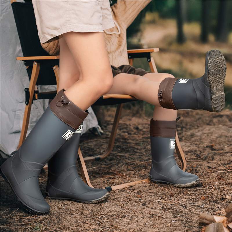 Foreign Trade Kidsren's Rain Boots for Boys and Girls Waterproof Non-Slip Water Shoes Kindergarten Wholesale Student-Specific Medium and Large Kidsren's Rain Boots