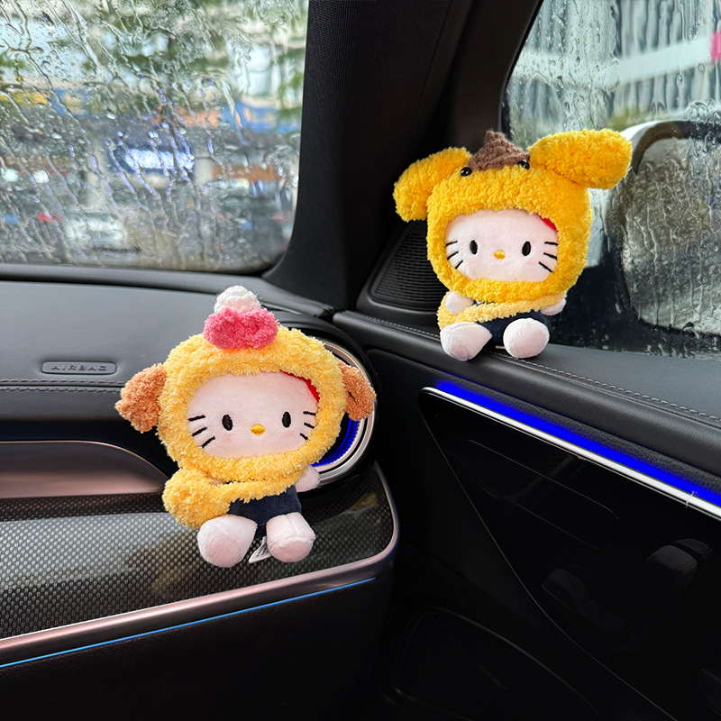 Cute Kitty automóvil ventilación perfume decoración 2025 nuevo creativo adorable muñeca de peluche para automóviles adornos