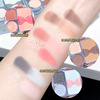 Matte small handheld eyeshadow palette, earth tones, wide color palette