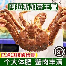 生冻阿拉斯加帝王蟹4-10斤海鲜鲜活红蟹蓝新鲜顺丰包邮上海野生