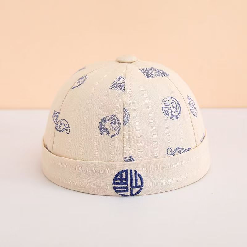 Sombreros para bebés primavera y otoño delgados sombrero de estilo chino sombrero de piel de melón para bebés de verano para salir sombrero pirata de sombra