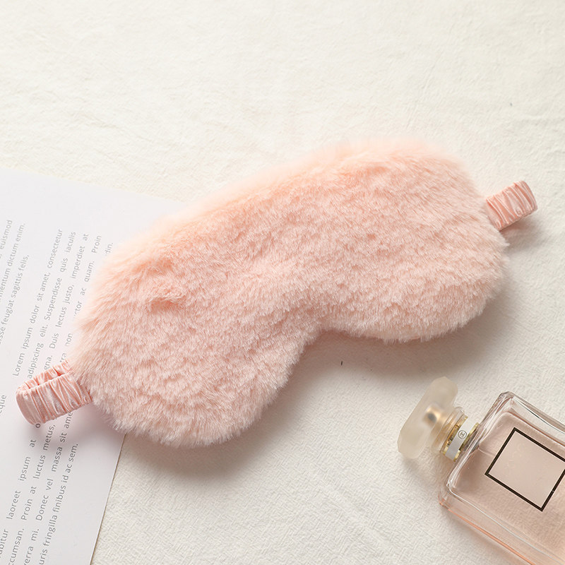 シンプルで可愛い純色のぬいぐるみシミュレーション糸アイマスク睡眠専用遮光アイマスク|undefined