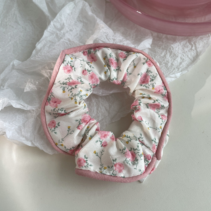 韩风高弹力蕾丝大肠发圈女耐用大方巾头饰皮筋发绳高级感头花发饰|undefined